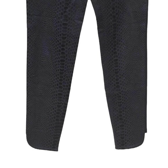 Ted Baker London Tulio Black Snake Print Tuxedo Stripe Cropped Skinny Pants Sz 2 - Picture 6 of 9